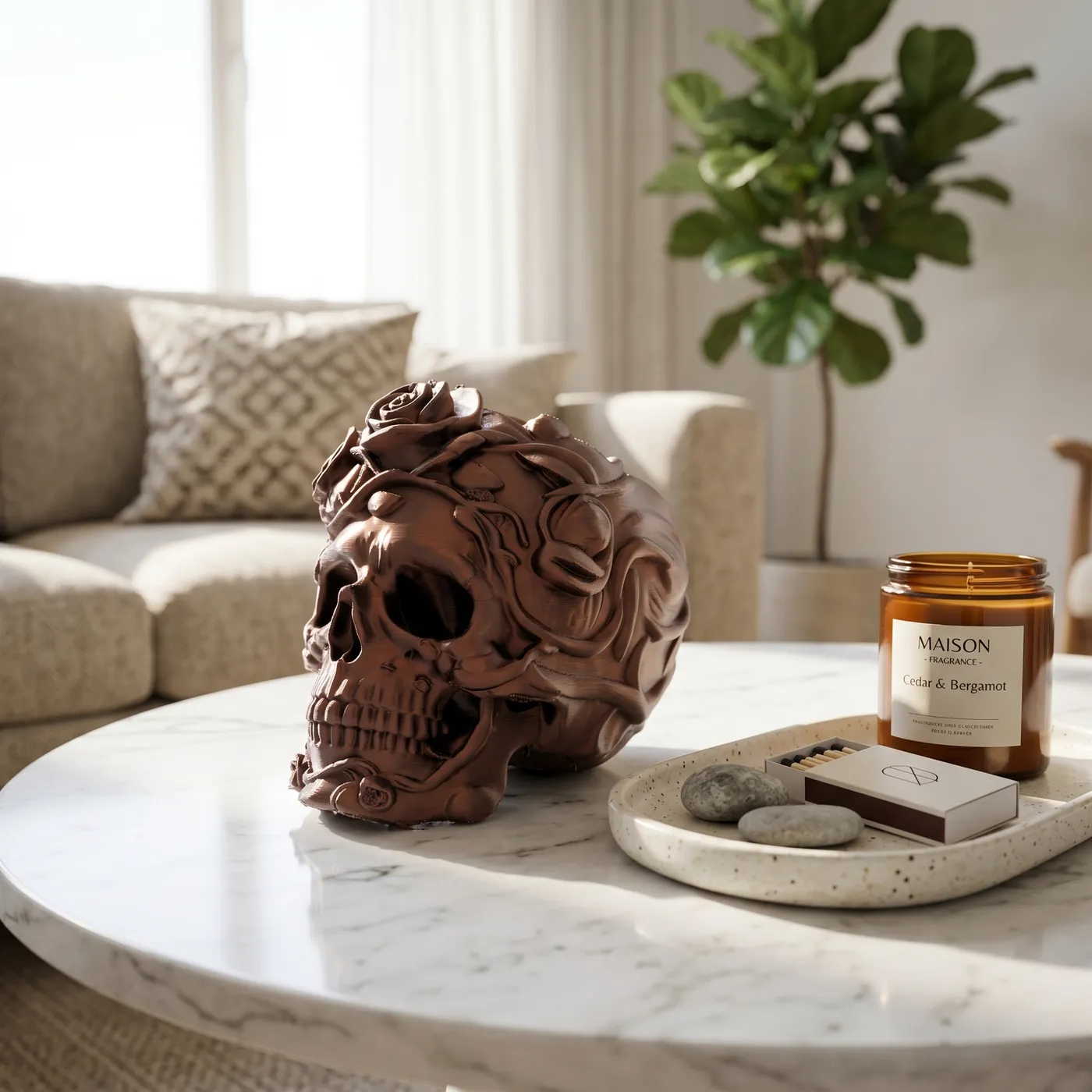 Calavera Cromo Decorativa