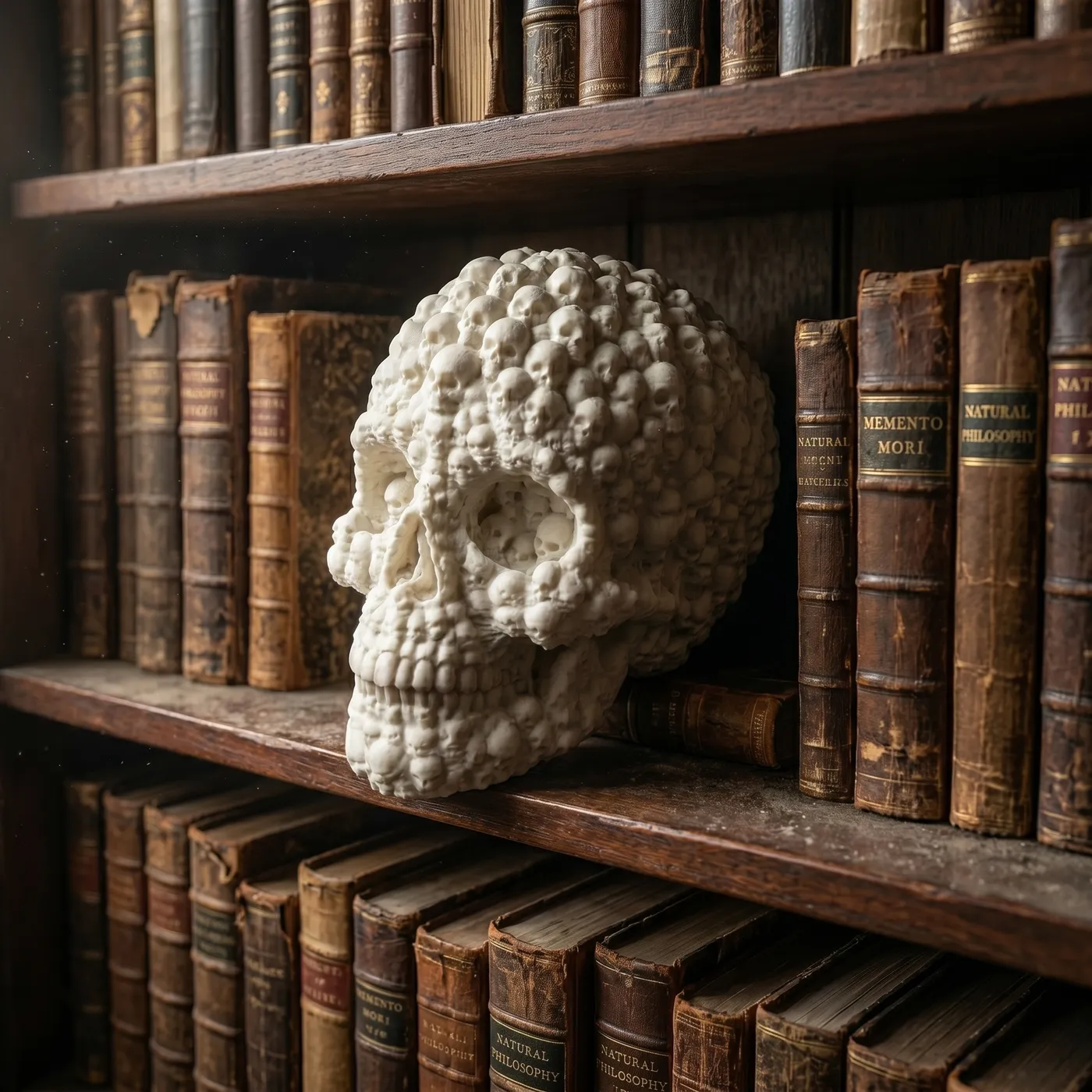 Cráneo con Cráneos Estilo Skull Art
