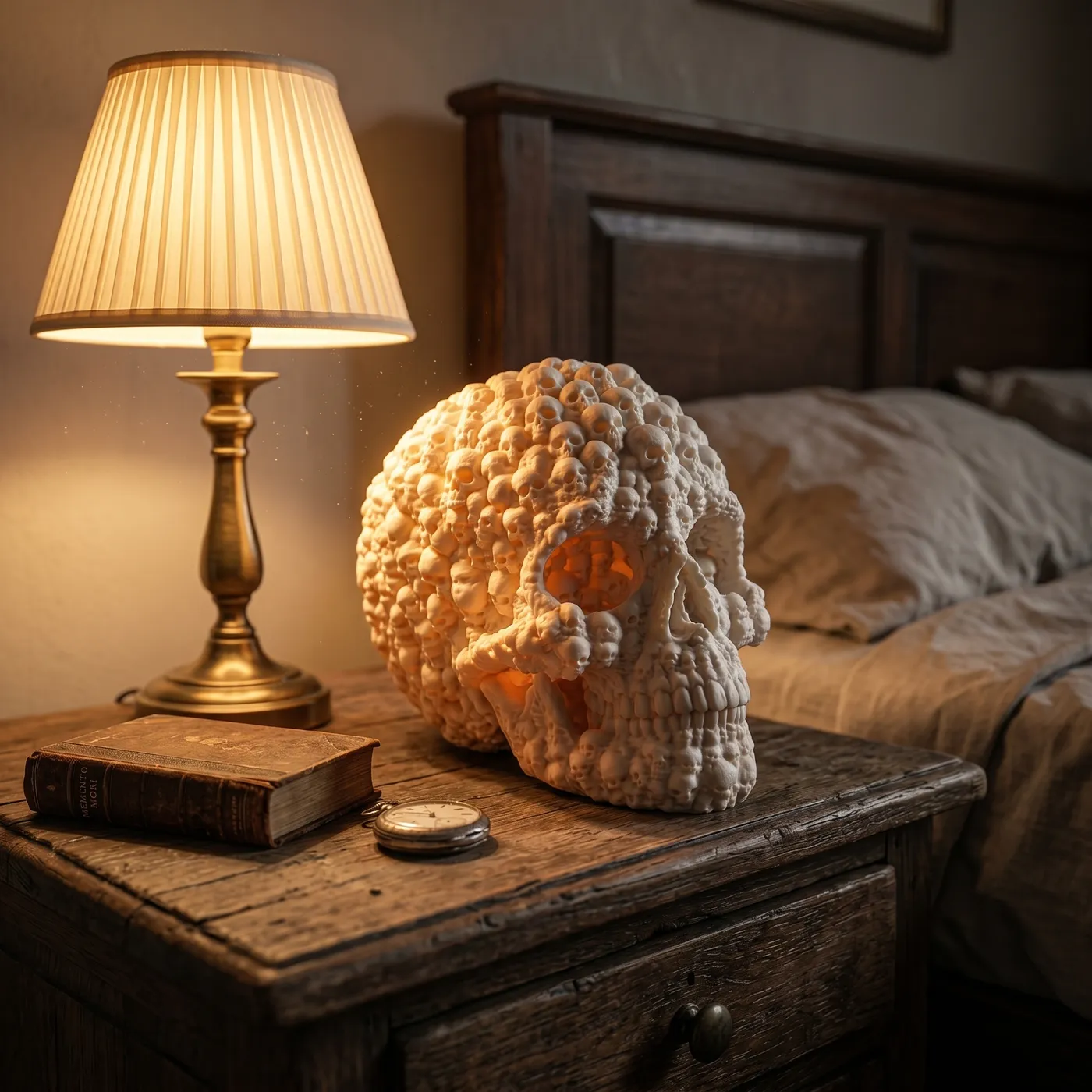 Cráneo con Cráneos Estilo Skull Art