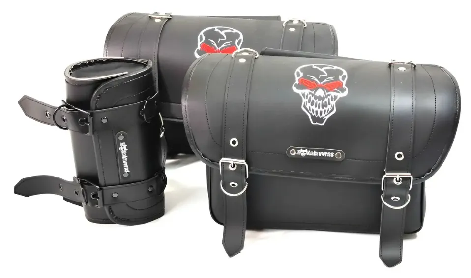 Alforjas Modelo E Reforzadas + Portaherramientas Calavera2