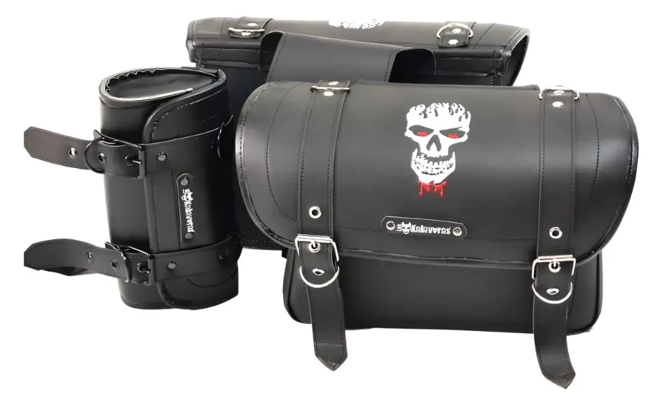 Alforjas Modelo E Reforzadas + Portaherramientas Calavera liso