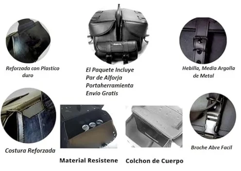 Alforjas A1 Reforzadas + Portaherramientas