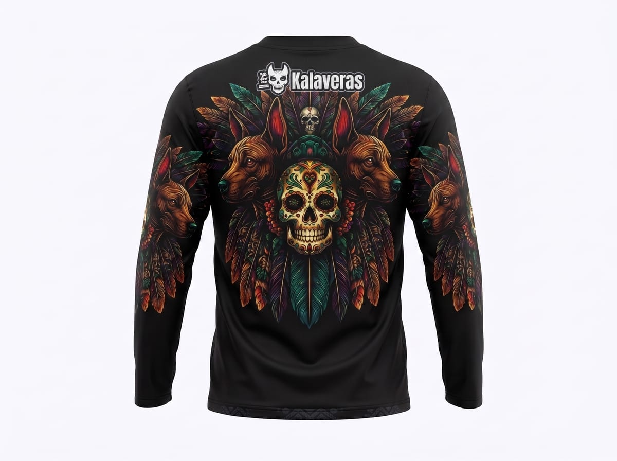 Playera Manga Larga Línea Animales Ancestrales - Xoloscuincle