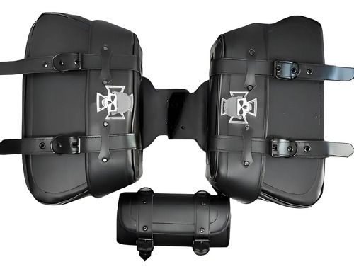 Alforjas K2 Reforzadas + Portaherramientas BORDADO CRUZSKULL1