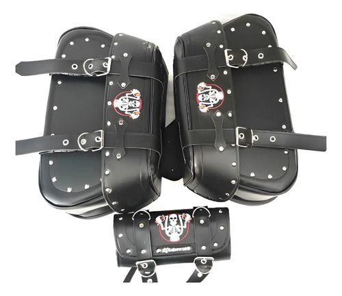 Alforjas K2 Reforzadas + Portaherramientas BORDADO MOTO