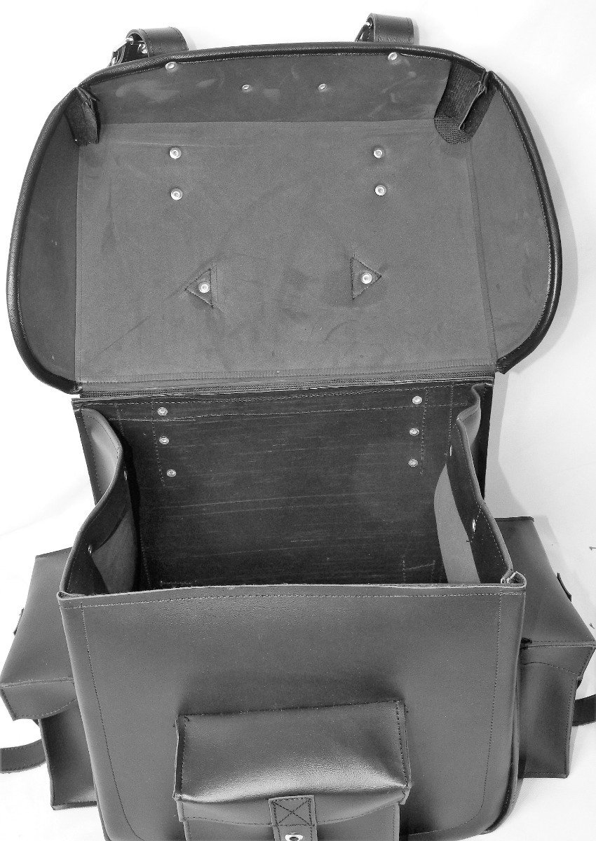 Alforja para Respaldo con Broche (23 L) - Totalmente negra / 23 L / con estoperoles