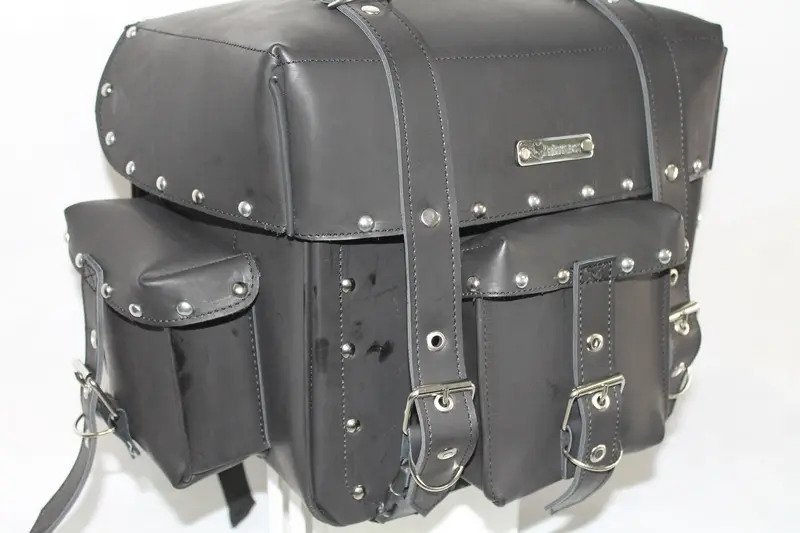 Alforja para Respaldo con Broche de Lujo Negra (23 L)