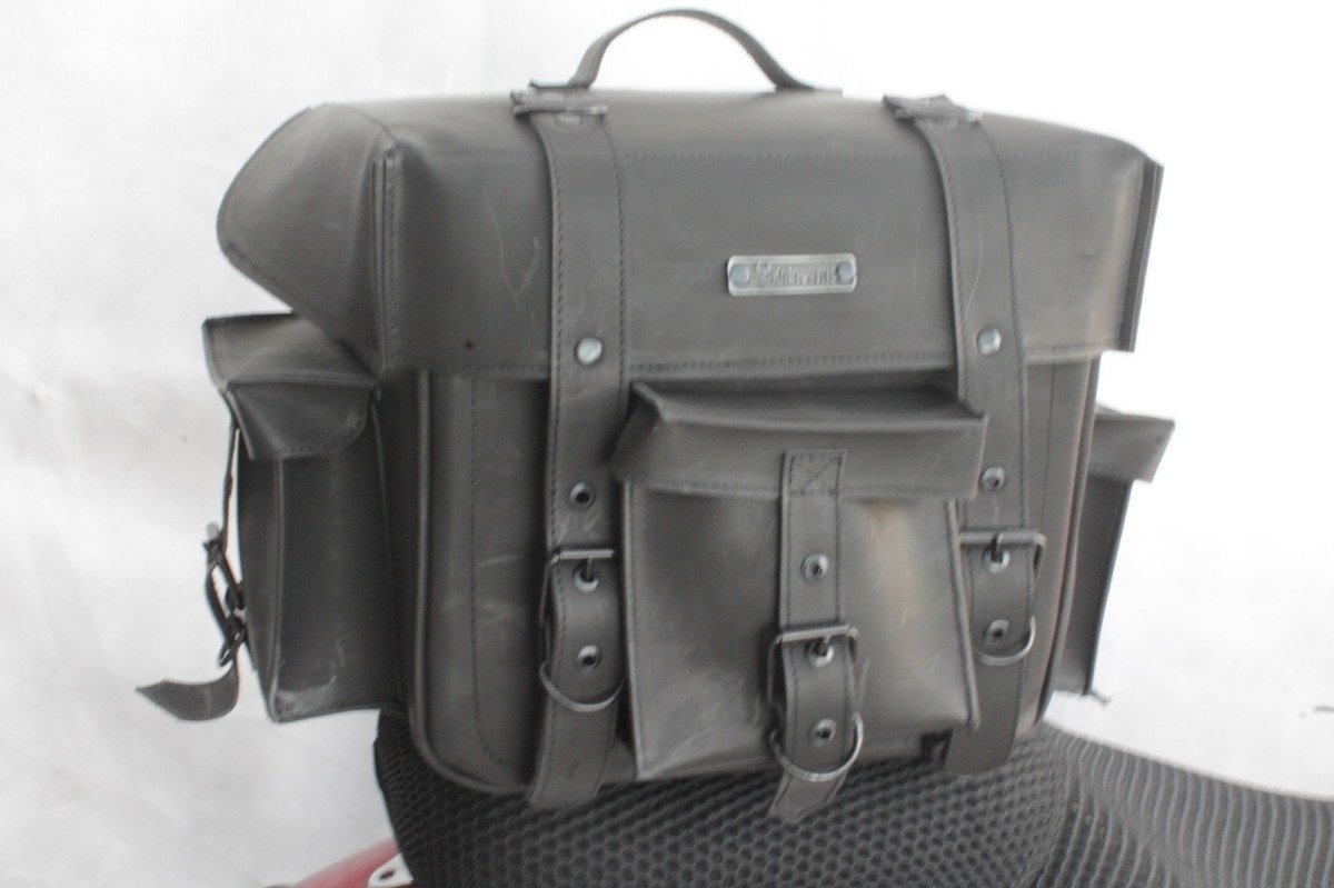 Alforja para Respaldo con Broche de Lujo Negra (23 L)