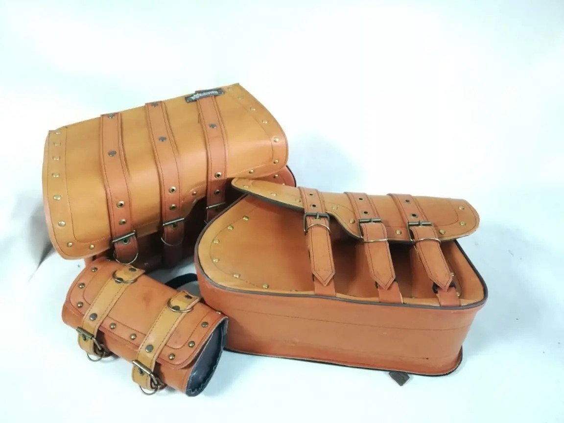 Alforjas A2 Lujo Camel + Portaherramientas