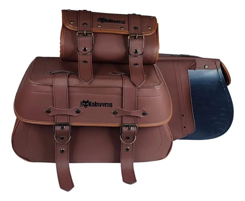 Alforjas K2 Línea de Lujo + Portaherramientas (28 L) Camel sin adorno