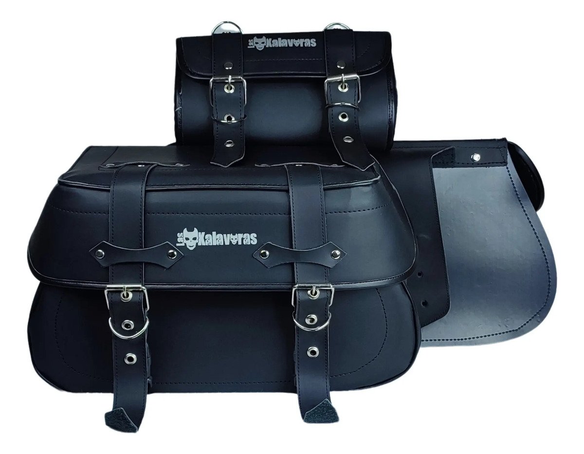 Alforjas K2 Línea de Lujo + Portaherramientas (28 L) Negra sin adornos