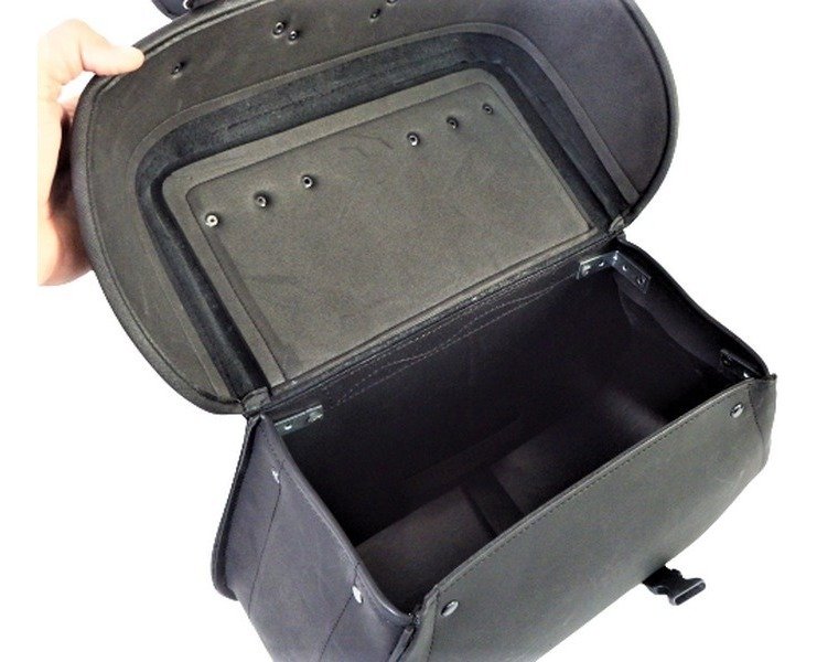 Alforjas K2 Línea de Lujo + Portaherramientas (28 L) - Negro con broche negro