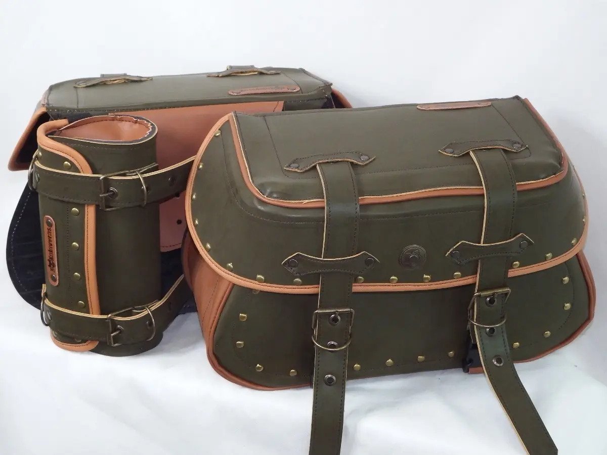 Alforjas K2 Línea de Lujo + Portaherramientas (28 L) Verde militar edicion limitada
