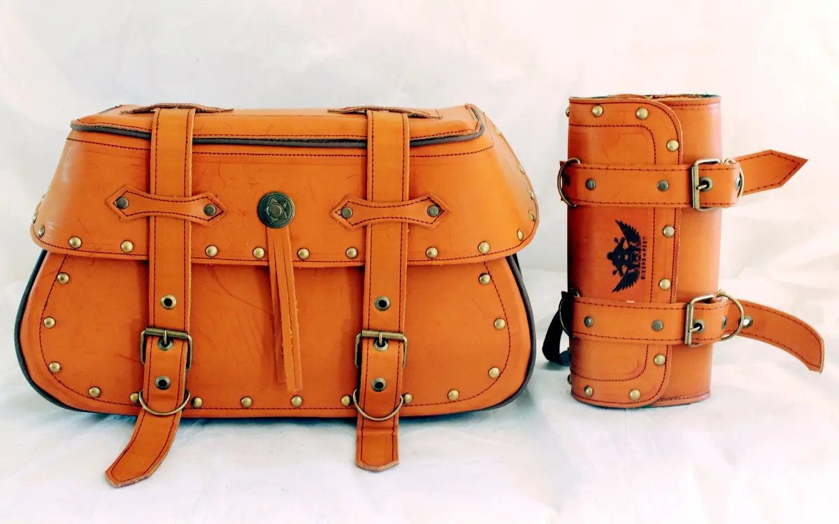 Alforjas K2 Lujo Camel + Portaherramientas