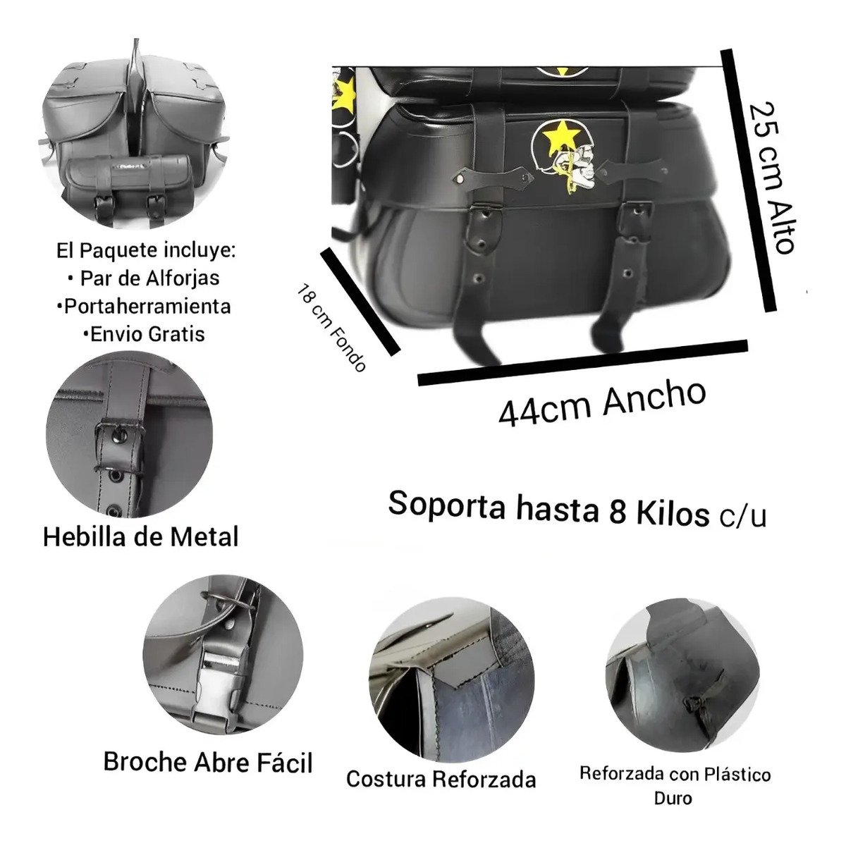Alforjas K2 Reforzadas + Portaherramientas - CASCO ESTRELLA