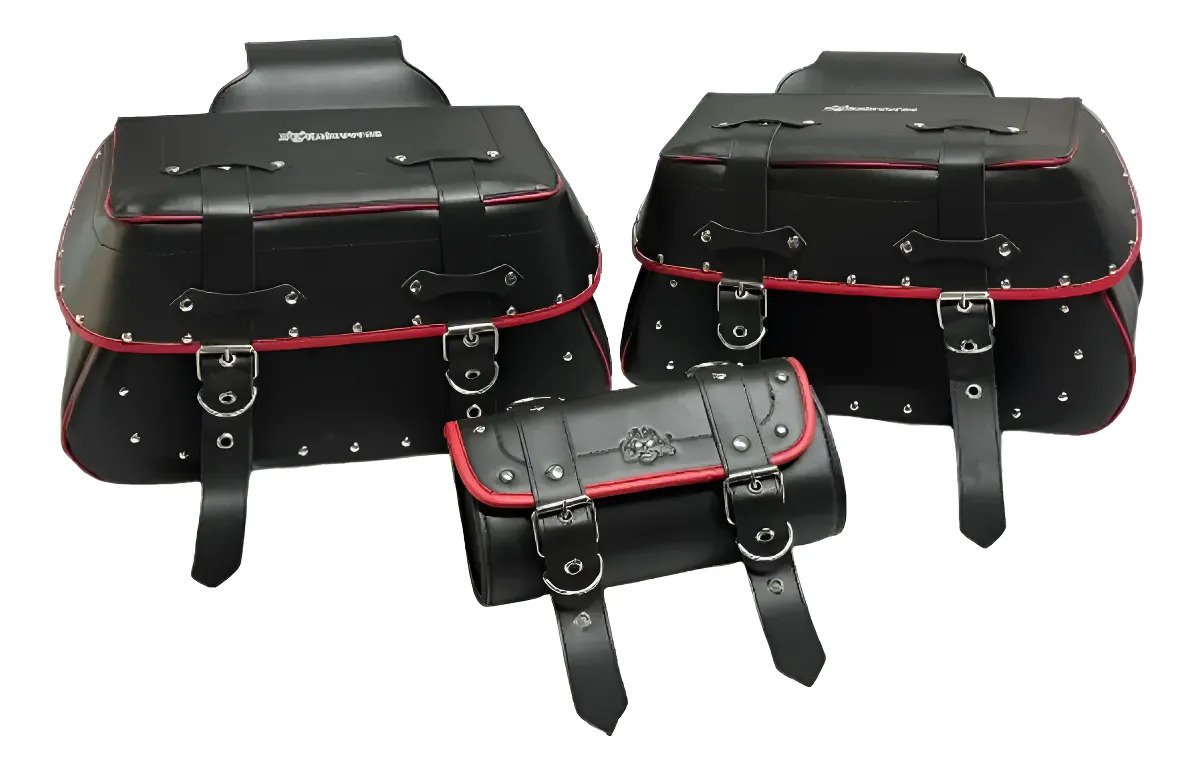 Alforjas K2 Reforzadas + Portaherramientas - SIN ESTOPEROL con rojo