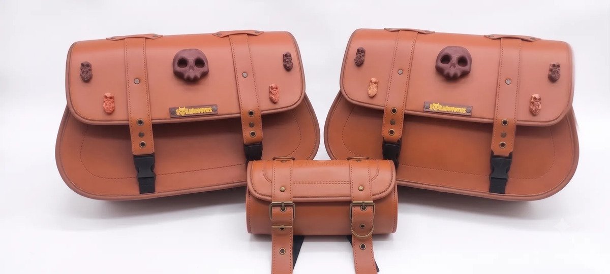 Alforjas K3 3D Las Kalaveras + Portaherramientas Camel 3d Marco Metal