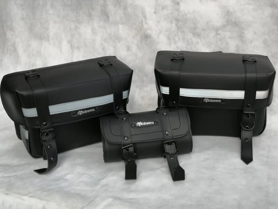 Alforjas Modelo B + Portaherramientas (24 L) NEGRO C/REFLEJANTE