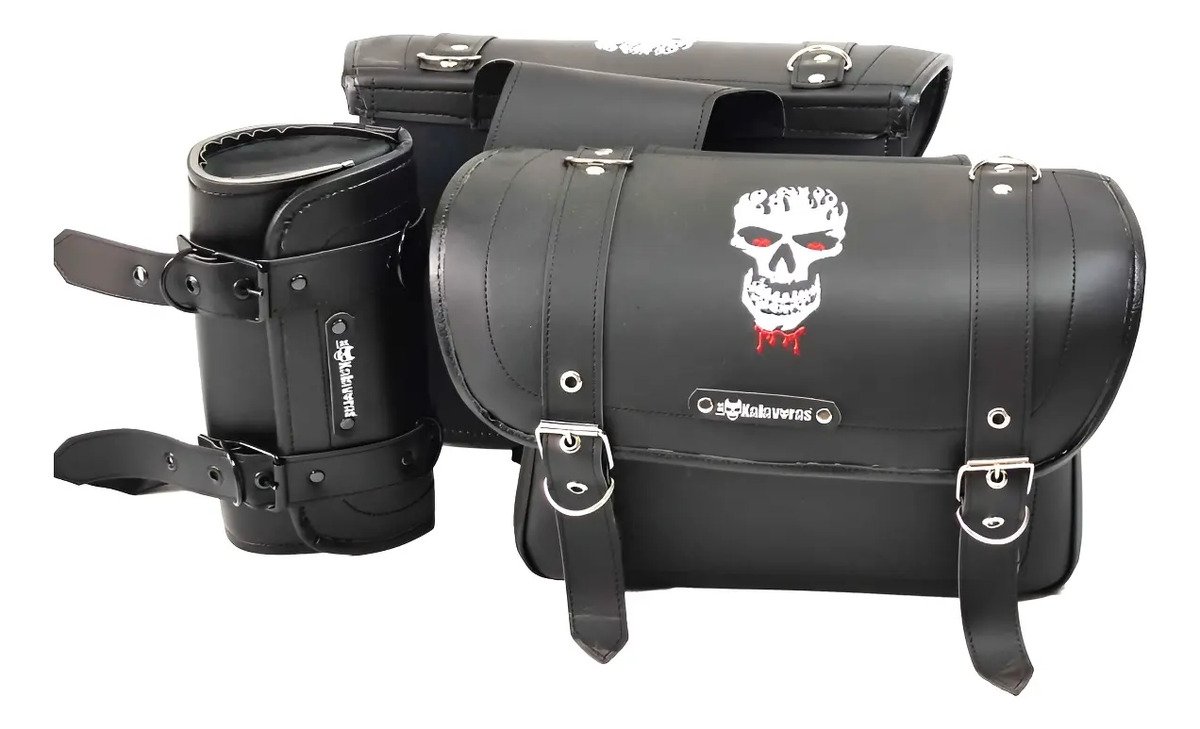 Alforjas Modelo E Reforzadas + Portaherramientas - Eagle1 Calavera liso