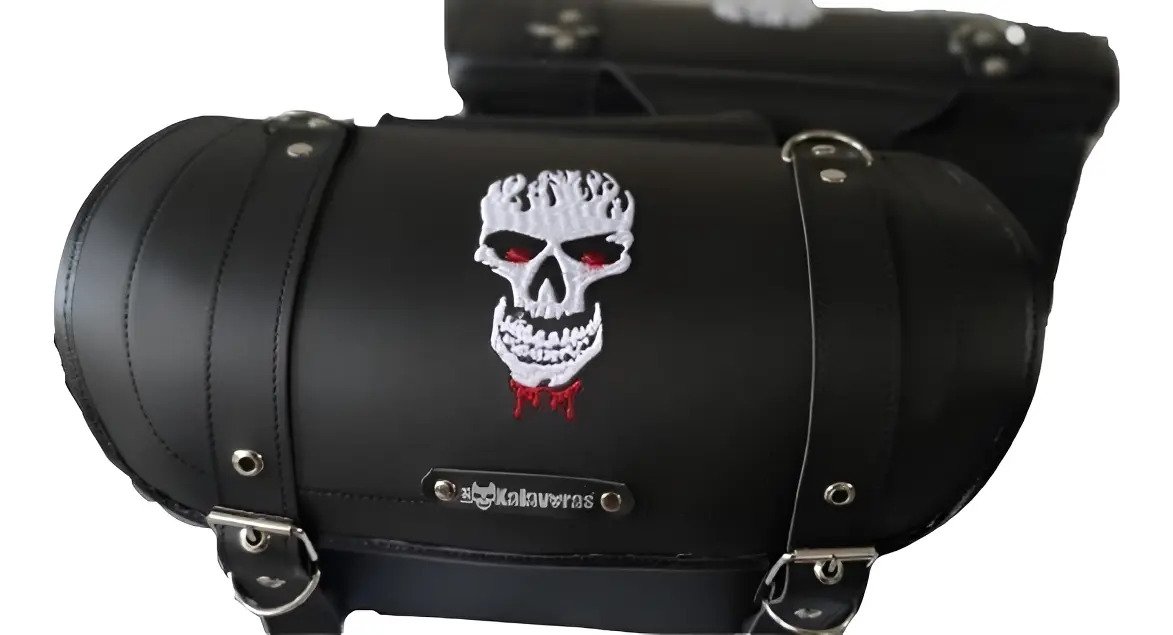 Alforjas Modelo E Reforzadas + Portaherramientas - Calavera liso
