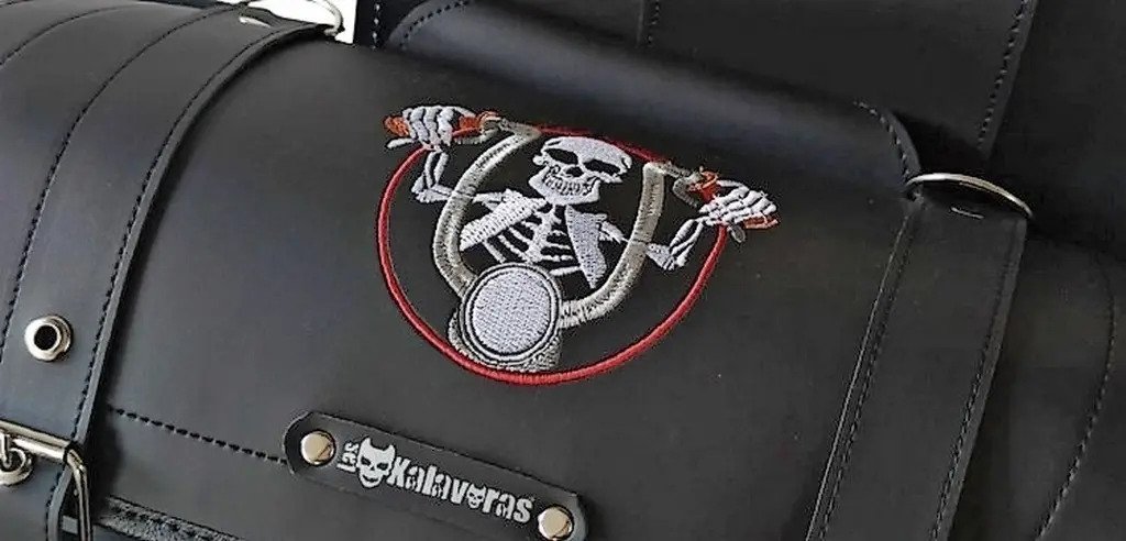 Alforjas Modelo E Reforzadas + Portaherramientas - Bordado Moto