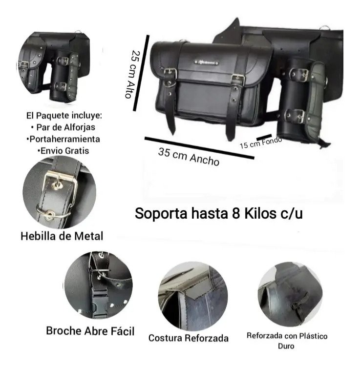 Alforjas Modelo E Reforzadas + Portaherramientas - Sin Tanto Estoperol