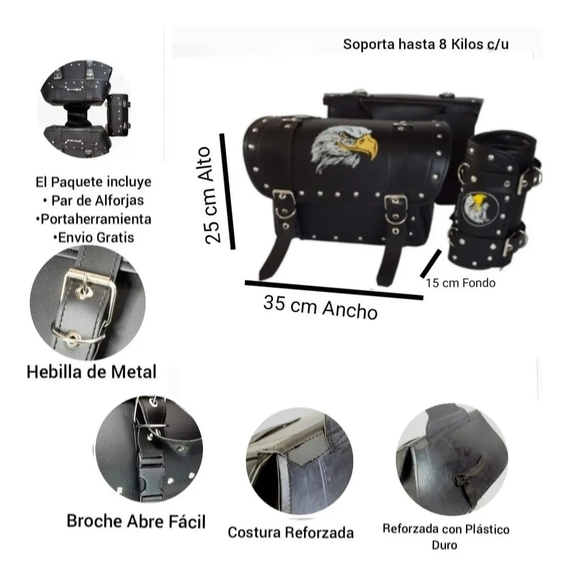 Alforjas Modelo E Reforzadas + Portaherramientas - Eagle1