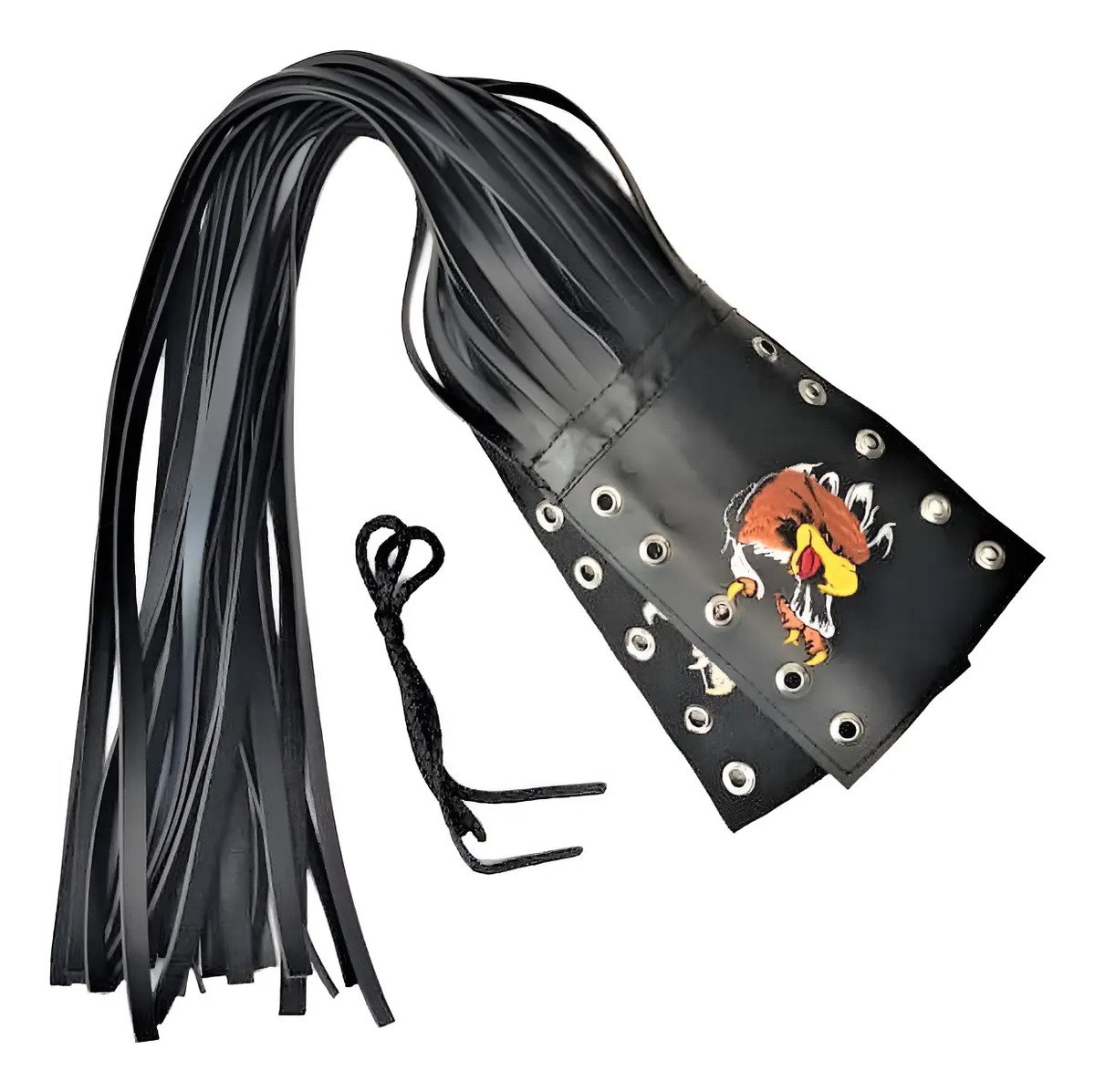Barbas Bordadas Cubre Puños 70 cm (par) - Negro / BORDADO AGUILA RASGANDO