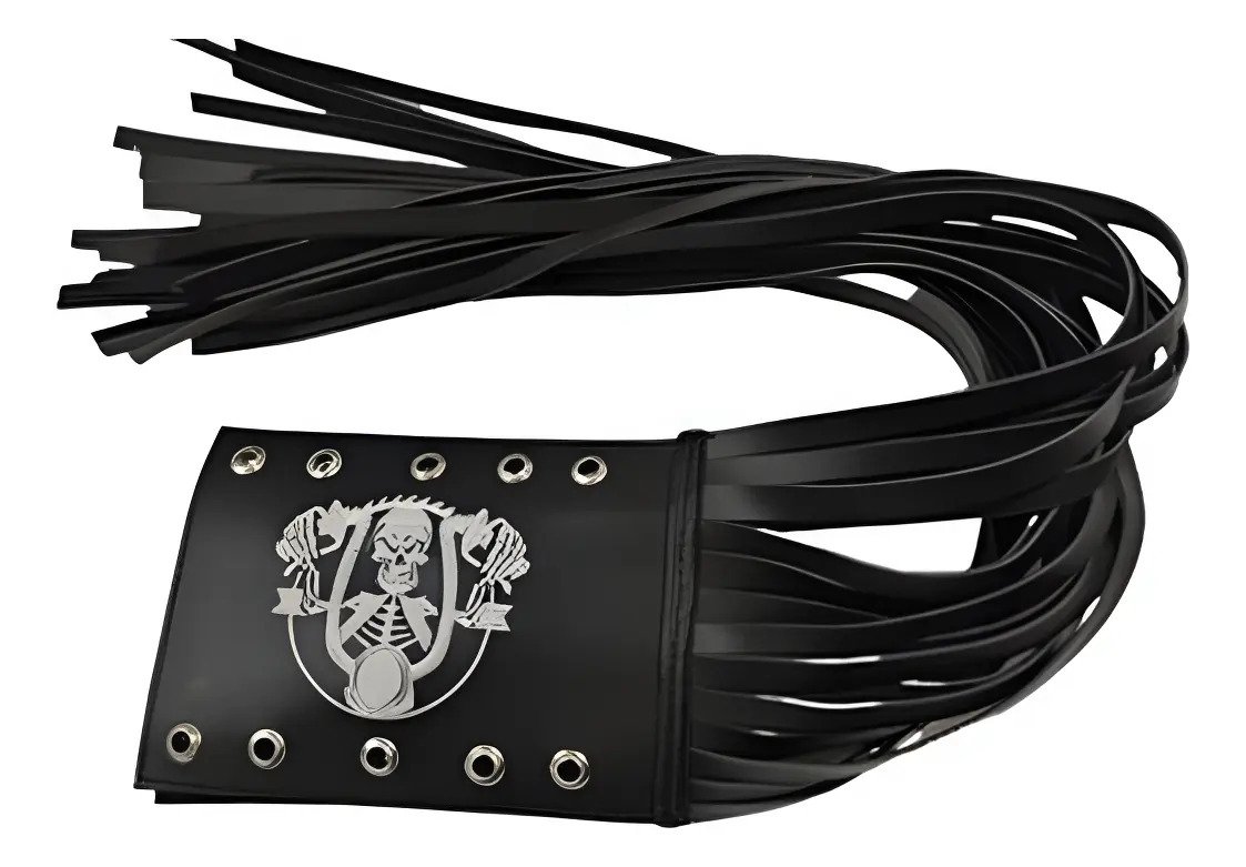 Barbas Bordadas Cubre Puños 70 cm (par) - BORDADAS MOTOCICLETA / Negro