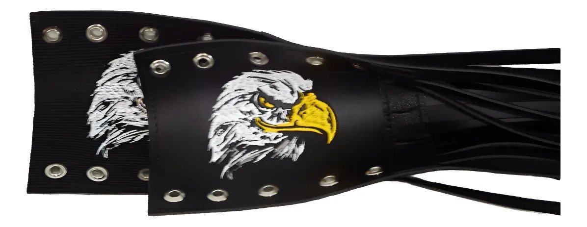 Barbas Bordadas Cubre Puños 70 cm (par) - Negro / bordada eagle1
