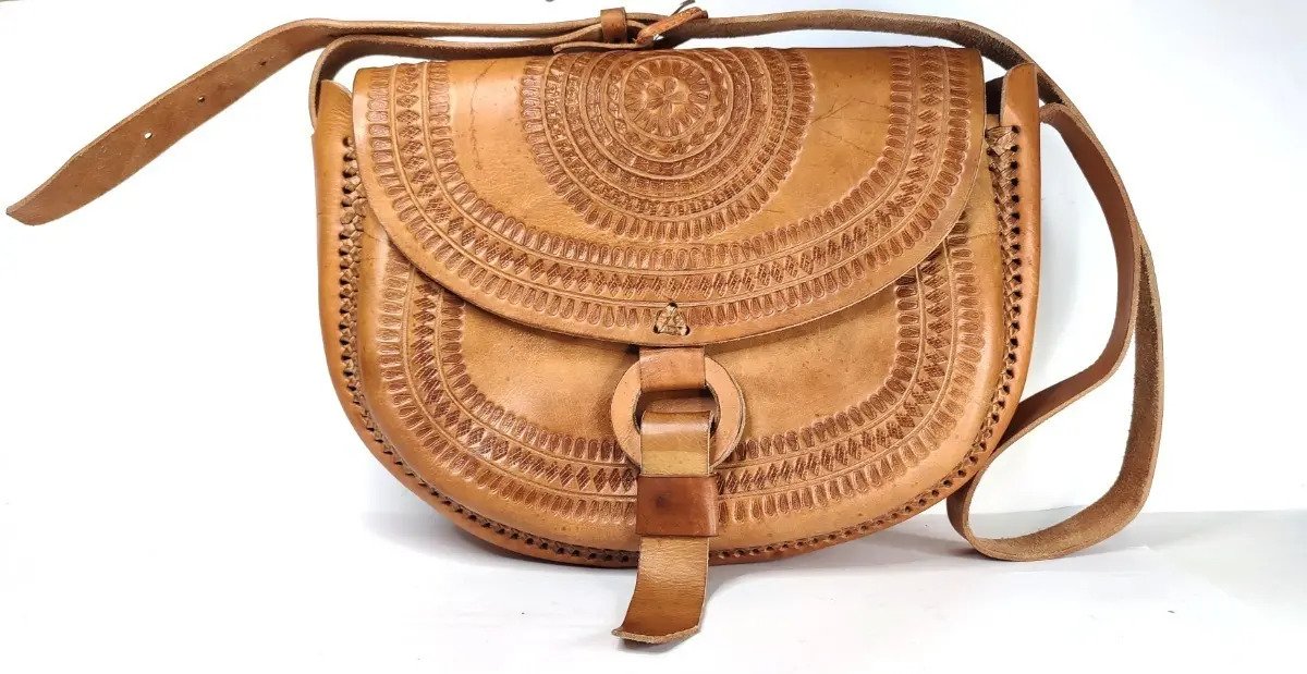 Bolso Artesanal 100% Piel Vaqueta para Dama