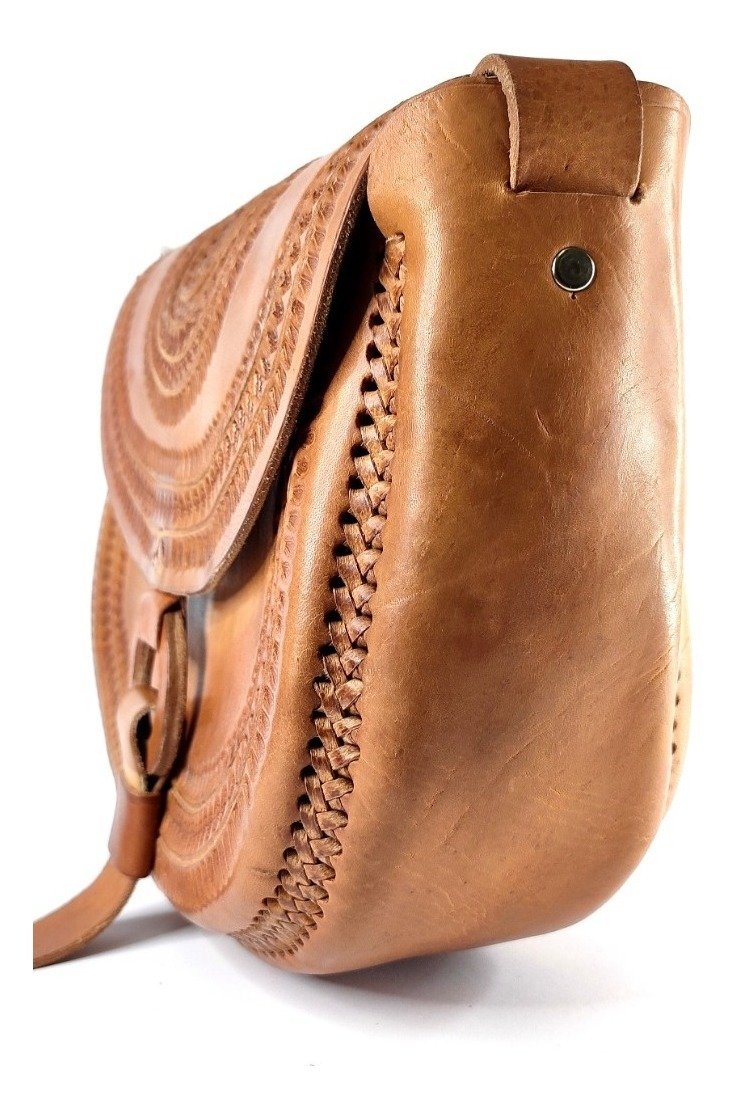 Bolso Artesanal 100% Piel Vaqueta para Dama