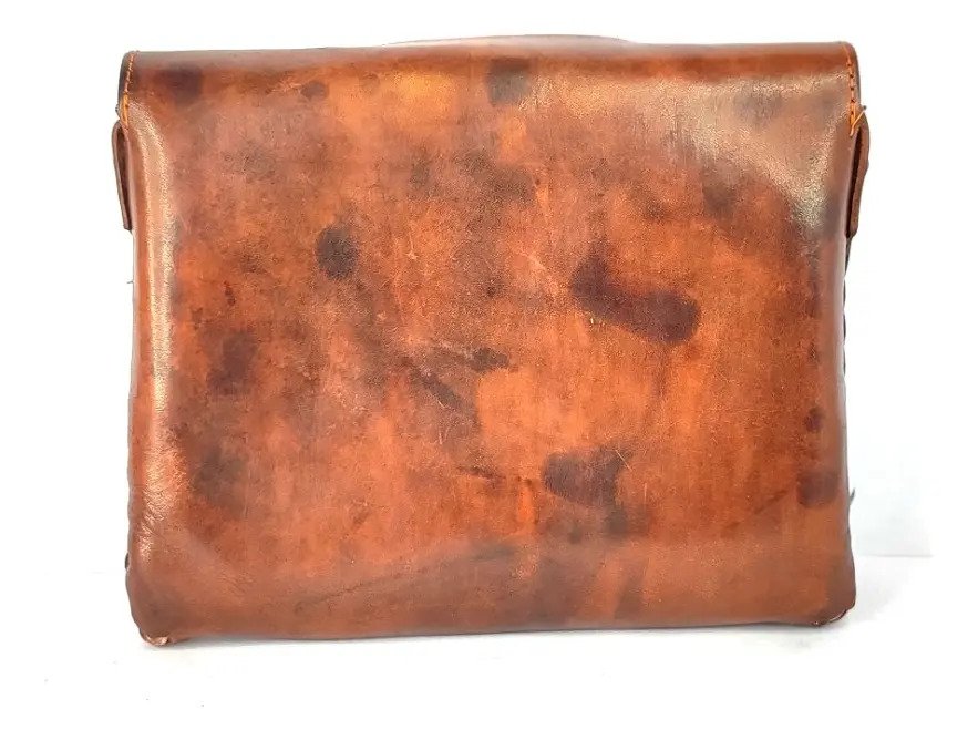 Bolso Artesanal 100% Piel Vaqueta para Dama - Vaqueta / Marrón C/ Flores