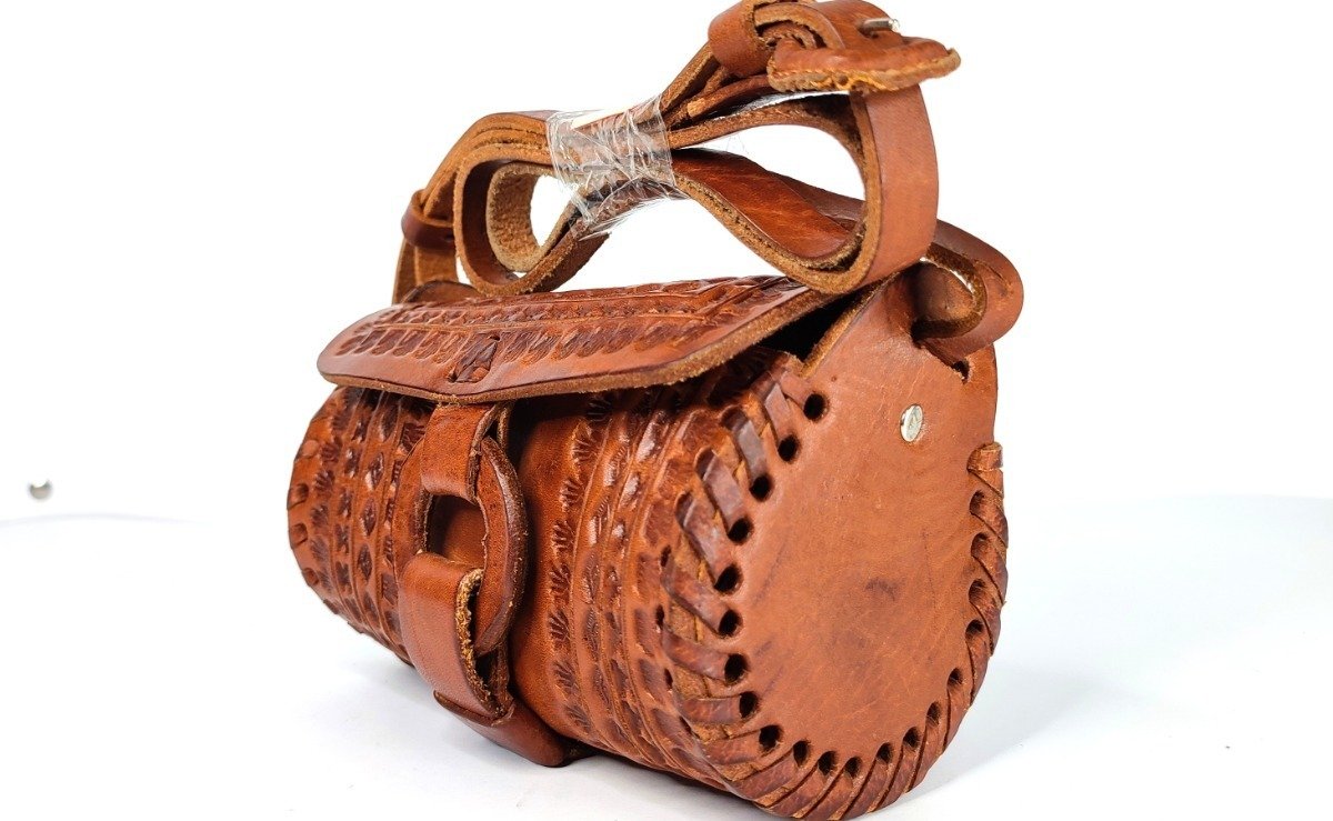 Bolso Artesanal de Vaqueta para Dama (Chico) - Vaqueta / vaqueta obscuro