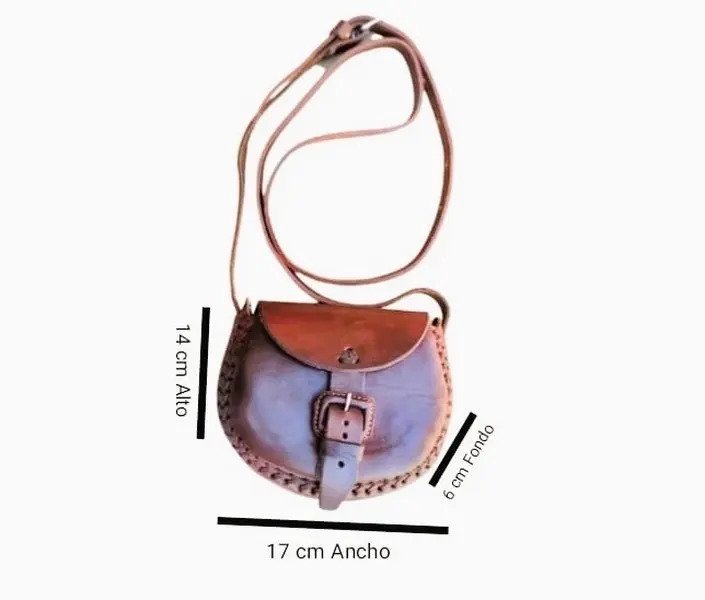 Bolso de Piel Artesanal de Vaqueta