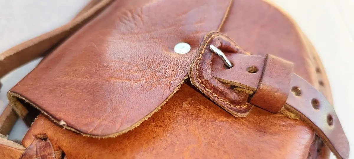 Bolso de Piel Artesanal de Vaqueta - Vaqueta