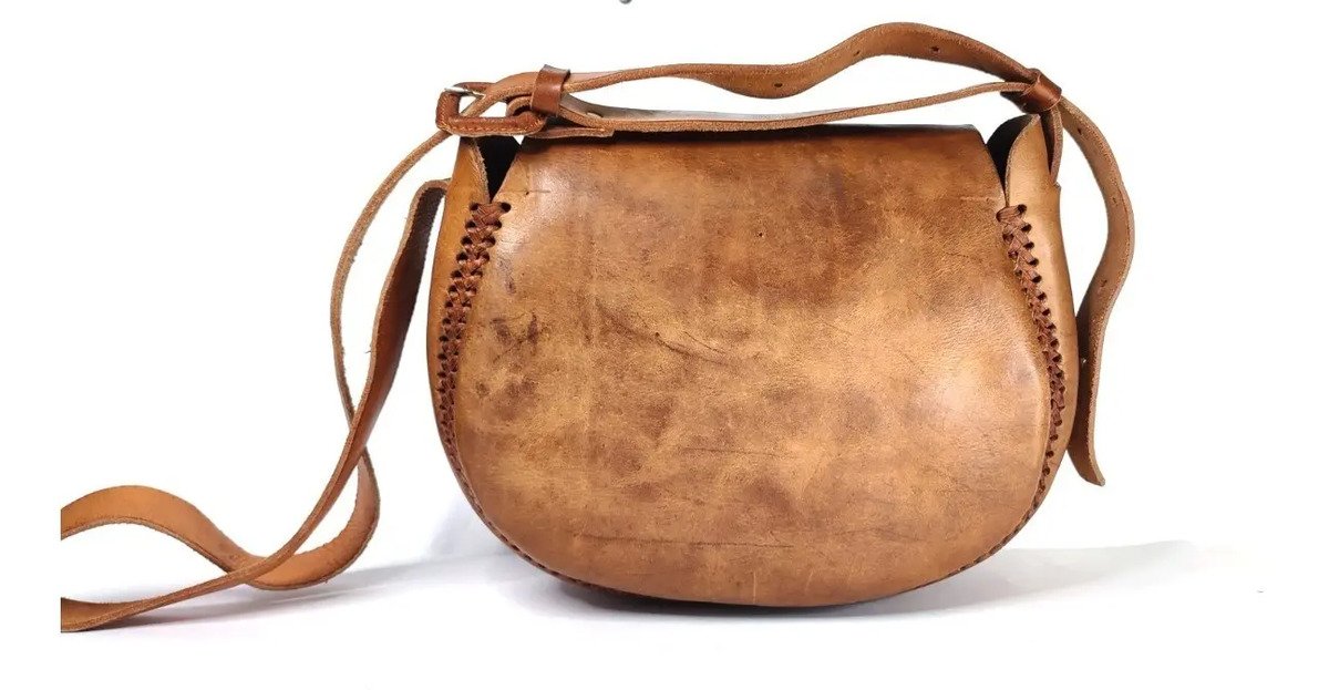 Bolso de Piel Artesanal para Dama (Vaqueta) - Vaqueta / Vaqueta medio / Lisa