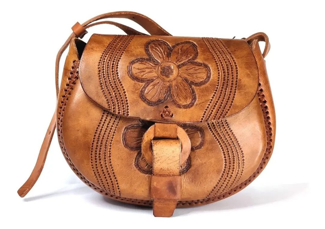 Bolso de Piel Artesanal para Dama (Vaqueta) Vaqueta M / Vaqueta / Lisa