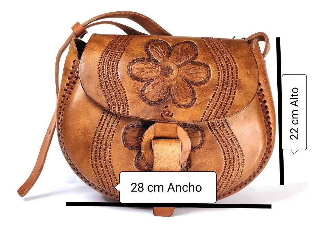 Bolso de Piel Artesanal para Dama (Vaqueta) - Vaqueta M / Vaqueta / Lisa