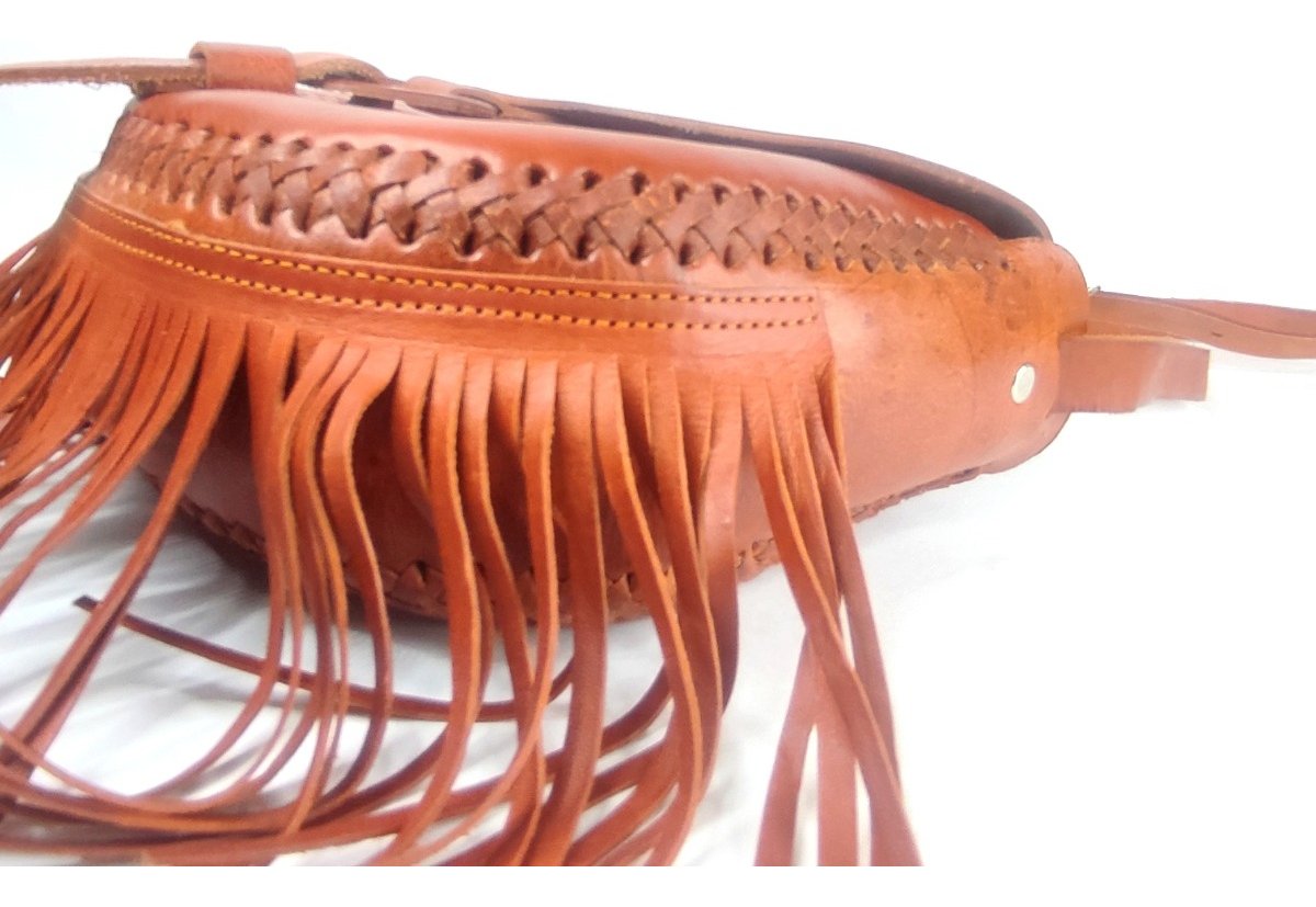 Bolso de Piel Artesanal para Dama (Vaqueta) - Vaqueta / Vaqueta Claro / Lisa