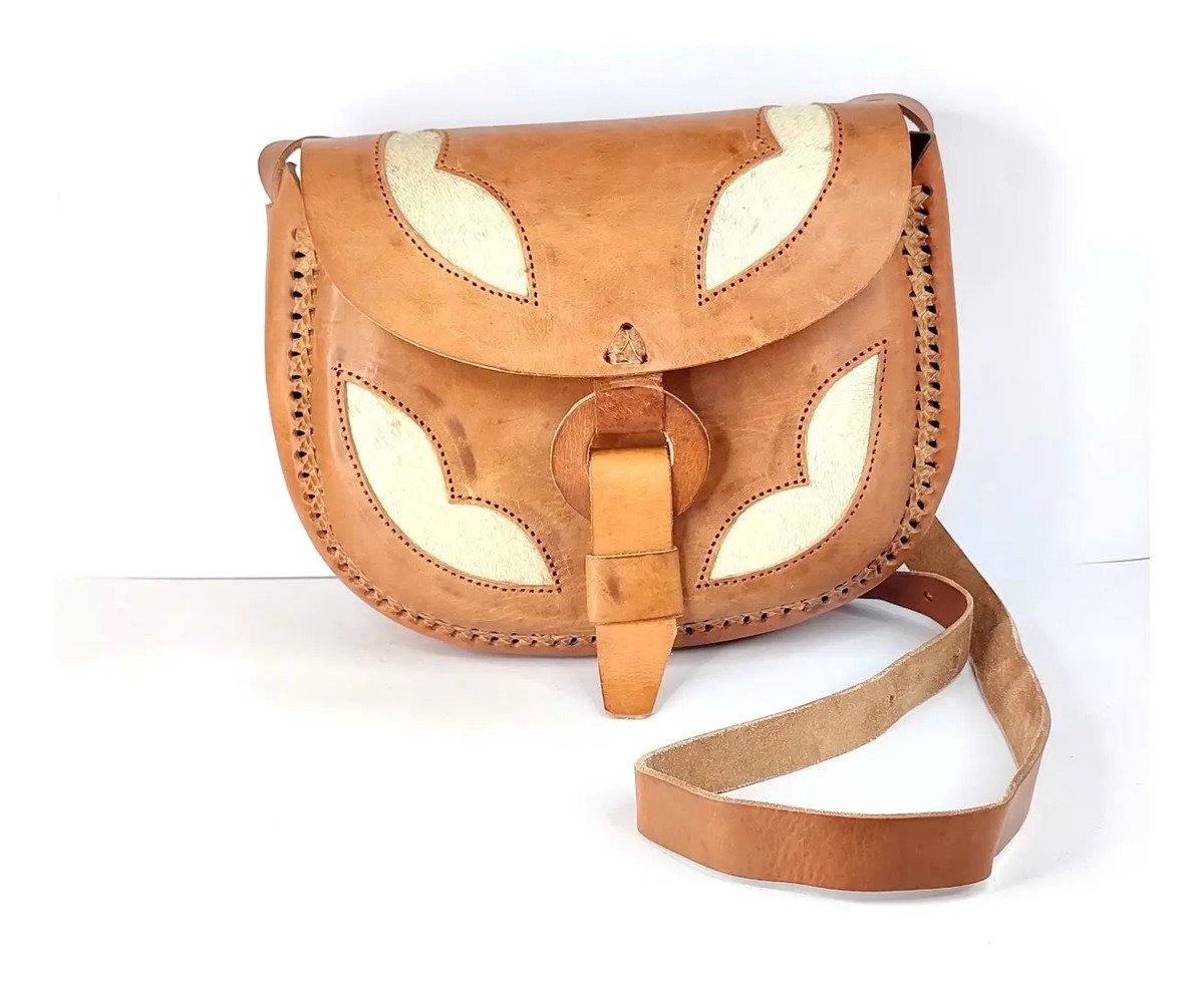 Bolso de Piel Artesanal para Dama (Vaqueta)