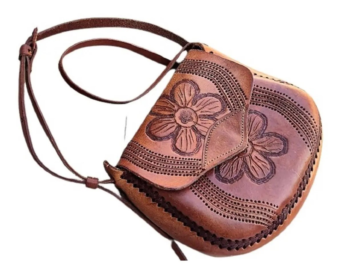 Bolso de Piel Artesanal para Dama (Vaqueta) Vaqueta / Vaqueta / Lisa