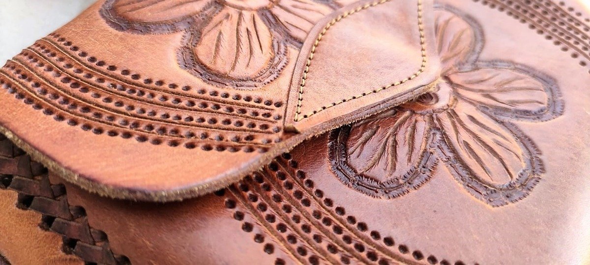 Bolso de Piel Artesanal para Dama (Vaqueta) - Vaqueta / Vaqueta / Lisa