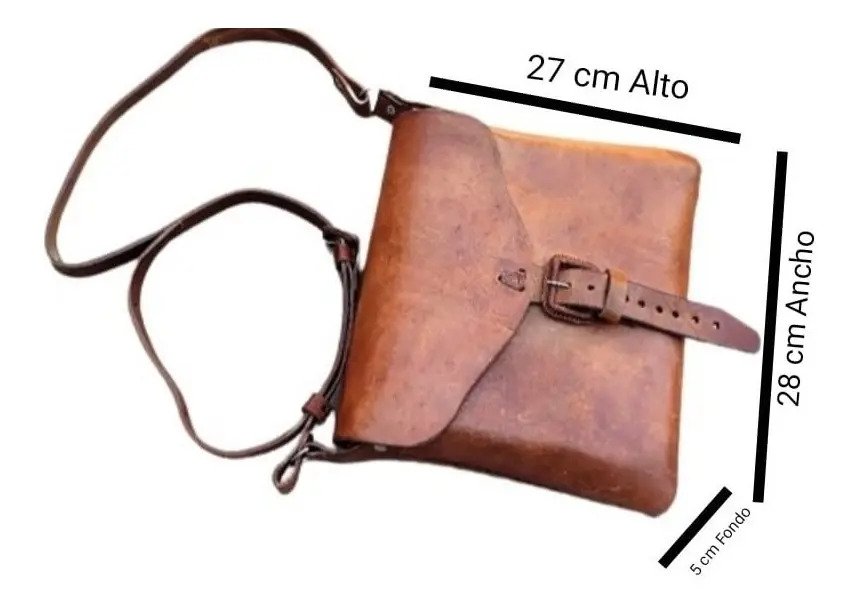 Bolso Maletín Portafolio Unisex de Vaqueta