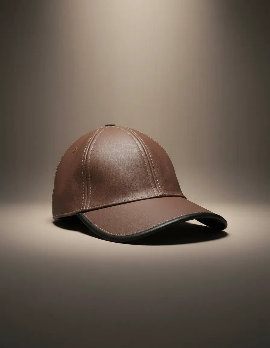 Cachucha Gorra de Piel Excelente Calidad Lk - Camel