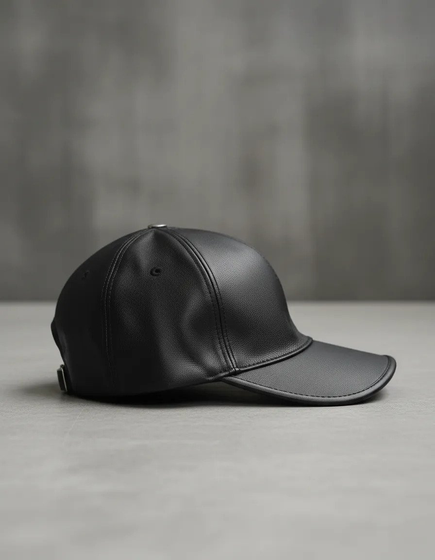 Cachucha Gorra de Piel Excelente Calidad Lk - Camel Negro-Negro