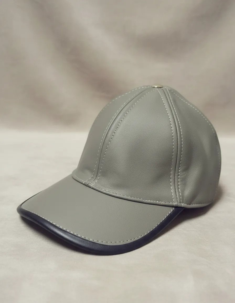 Cachucha Gorra de Piel Excelente Calidad Lk - Gris piel