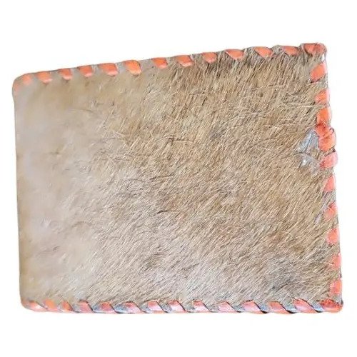 Cartera Artesanal de Piel con Pelo de Vaca