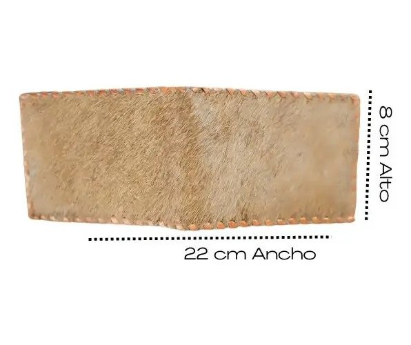 Cartera Artesanal de Piel con Pelo de Vaca