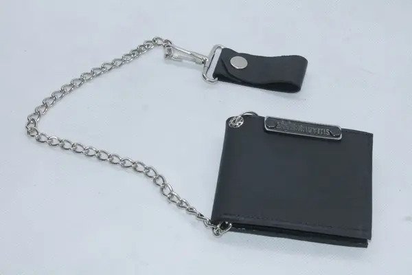 Cartera Biker 100% Piel con Cadena